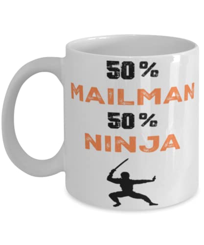 Mailman Ninja Coffee Mug,Mailman Ninja, Unique Cool Gifts For Professionals and co-workers