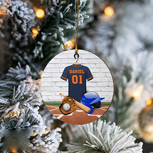 Personalized Player Ornament Baseball Ornament Gift for Baseball Lovers Christmas Tree Ornament Hanging Decoration Gift for Christmas