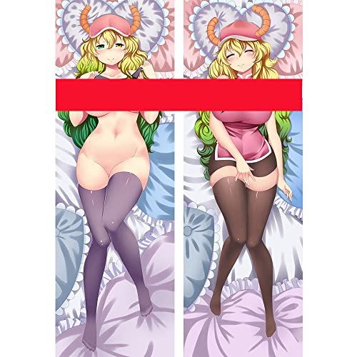 LEEXFF Miss Kobayashi’s Dragon Maid：Lucoa Anime Pillowcase, Double Sided hugs Body Pillow,Peach Skin Pillowcase and 2Way,150 x 50cm(59in x 19.6in)，with Zipper (Anime Pillow-251)