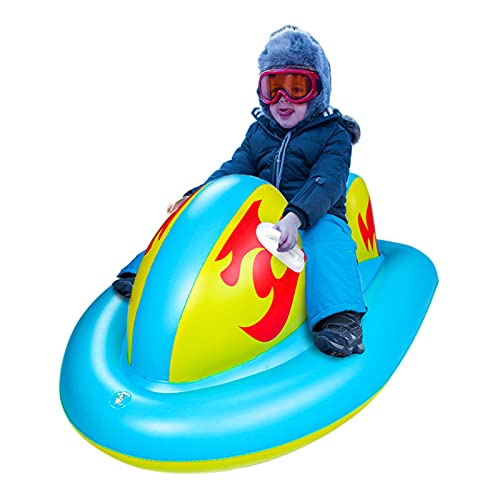 Inflatable Snow Sled/Ski Boats,Winter Sports Snow Tube, Comfortable PVC Skiing Ring with Handles,Snowman Sledding Tube for Family Winter Outdoor Sports,Multicolor | The Storepaperoomates Retail Market - Fast Affordable Shopping