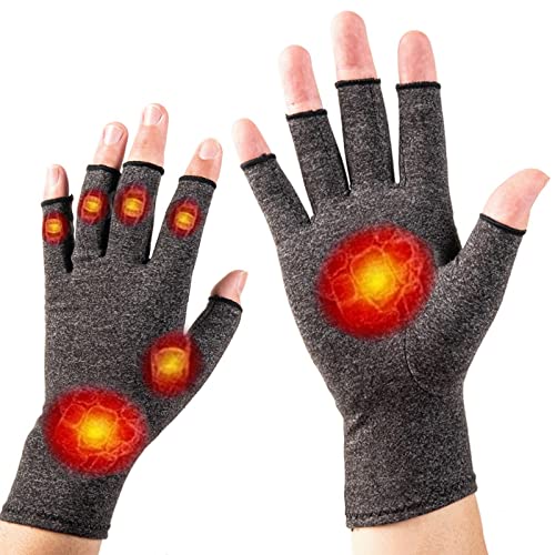 Arthritis Gloves,Arthritis Gloves for Women for Pain,Compression Arthritis Gloves,Fingerless Gloves for Computer Typing and Daily Work – Medium