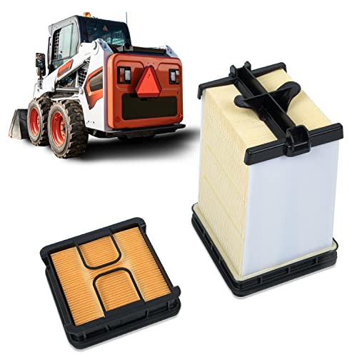 Wztepeng Inner & Outer Air Filter Kit Compatible With Bobcat Track Loaders T450 T550 T590 T650 T770 & Skid Steer Loaders S450 S510 S530 S550 S570 Replace 7286322 7221934 7221933