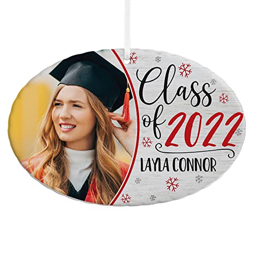 Let’s Make Memories Personalized Graduation Photo Oval Ornament – Keepsake Graduation Christmas Ornament – Holiday Décor – Class of 2023 – Customize Photo, Name, Year