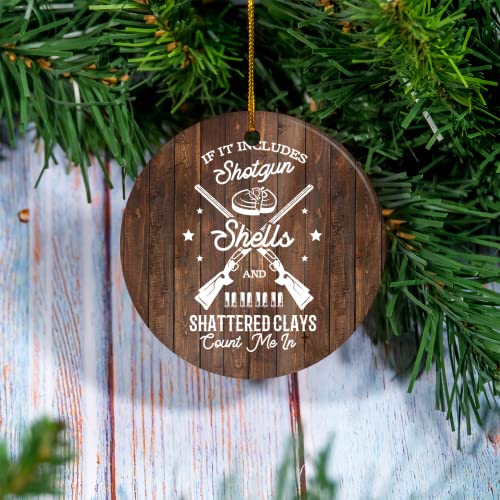 Christmas Tree – Trap Shooting for A Trap Shooters Ornament – Keepsake Ornament, Christmas Decor, Holiday Decor, Christmas Tree, Personalised Ceramic, Family Ornament