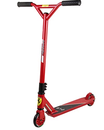 DAKOTT Ferrari Stunt Pro Scooter – Aircraft Aluminum High Performance, 100mm Wheels Stunt Scooter – Best Beginner Trick Scooter – Freestyle Kick Scooter for Kids, Teens, and Adults, red, Large