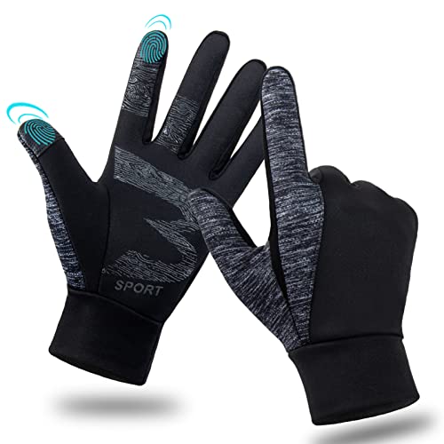 BONFAD Winter Gloves Men Women Touch Screen Warm Gloves Cold Weather Windproof Gloves for Cycling Running Driving Motorcycle Biking Hiking Fishing Workout (L)