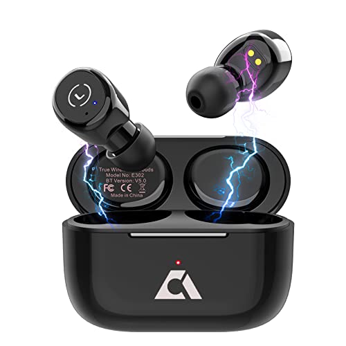 1mii Ankbit Wireless Earbuds, Bluetooth 5.0 TWS Wireless Headphones, Easy-Pairing, 30H Playtime with Fast Charging, Smart Touch Control True Wireless Earbuds for Android & iOS, IPX8 Waterproof,E302