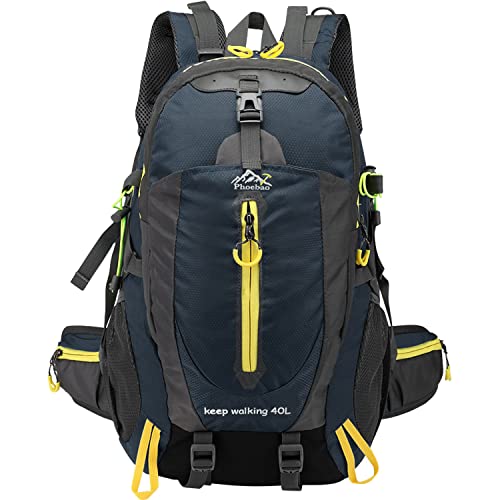 Hiking Backpack 40L Large Capacity Camping Backpack Well-ventilated Hiking Bag Multiple Pocket Hiking Daypack Ultralight Washable Lightweight Backpack for Hiking Camping Travelling Fishing Hiking Pack