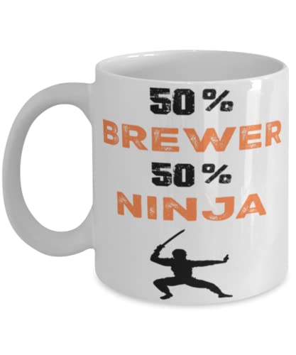 Brewer Ninja Coffee Mug,Brewer Ninja, Unique Cool Gifts For Professionals and co-workers