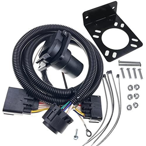 CARROFIX Vehicle-Side T-Connector Custom Tow Wiring Harness with 7-Way RV Blade Trailer Connector for 2015-2021 Ford F-150