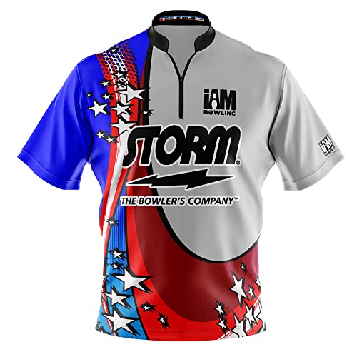 Logo Infusion Dye-Sublimated Bowling Jersey (Sash Collar) – I AM Bowling Fun Design 2022-ST – Storm (Small)