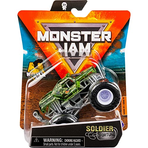 Monster Jam 2021 Spin Master 1:64 Diecast Monster Truck with Wheelie Bar: Shear Madness Soldier Fortune