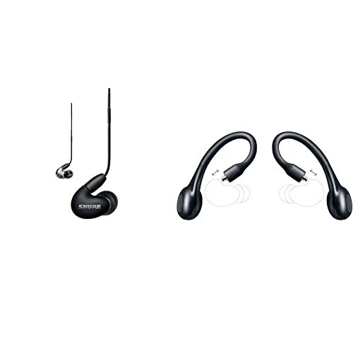 Shure AONIC 5 True Wireless Earbuds Bundle with SE535 Sound Isolating Earphones + RMCE-TW2 Bluetooth Adapter, Hi-Def Sound + Natural Bass, Three Drivers, Secure In-Ear Fit, Durable Quality – Black