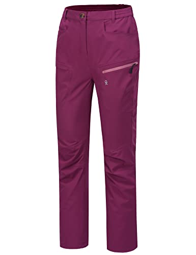 Little Donkey Andy Women’s Waterproof Rain Pants Lightweight Breathable Rainproof Pants for Outdoor Hiking Golf Purple XS