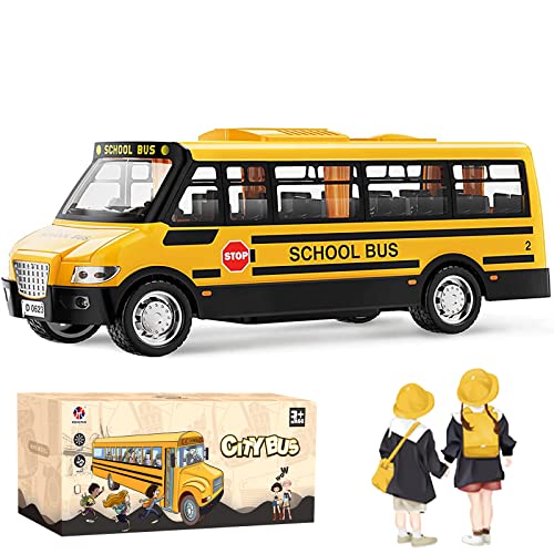 HONGTUO School Bus Toys for Toddlers 1:48 die-Casting Toy car Preschool Children boy Girl Toy car 3, 4, 5, 6 Years Old…