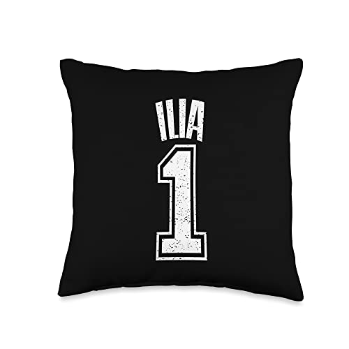 Ilia Support Accessories & Fan Gifts Men Women Ilia Supporter Number 1 Greatest Fan Throw Pillow, 16×16, Multicolor