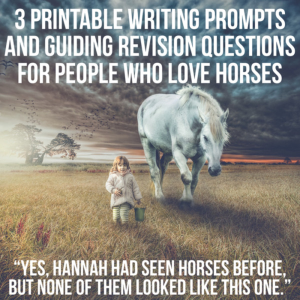 Printable Writing Prompts Story Starters about Horses for Description Writing