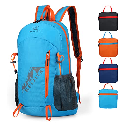 BEIJITA 20L Lightweight Foldable Backpack Small Hiking Backpack Travel Camping Outdoor Packable Backpack Daypack, Waterproof Sport Backpack for Women Men(Blue)