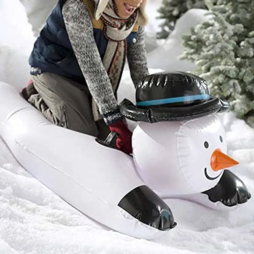 Thicken Snow Tube Tear Resistance Inflatable, with Handle, Tear Resistance PVC Snowman Shape Inflatable Snow Sled for Skiing Snowman | The Storepaperoomates Retail Market - Fast Affordable Shopping