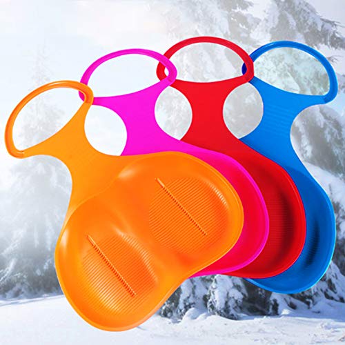 Snow Sled Board,Snow Board for Kids Adults Snowboard Sleigh Saucer Sled Winter Sports Snow Sled Sledge Skiing Board Outdoor Sand Grass Sleigh Slider for Winter Skiing Red