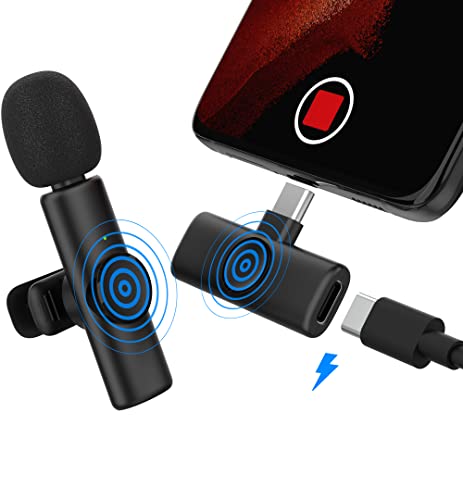 sookgeer Wireless Lavalier Microphone Plug and Play USB C Microphone Mini Lapel Microphone Recording YouTube Facebook Live Stream Vlog TikTok Andriod Phone (No Need App/Bluetooth)