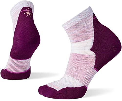 Smartwool Women’s Run Targeted Cushion Ankle Socks, Purple Eclipse, Medium