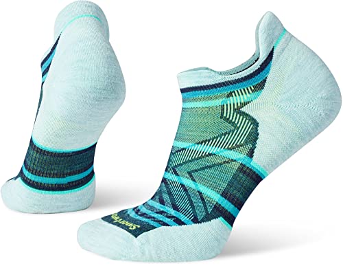 Smartwool SW001672G74M Women’s Run Targeted Cushion Stripe Low Ankle Socks Twilight Blue M