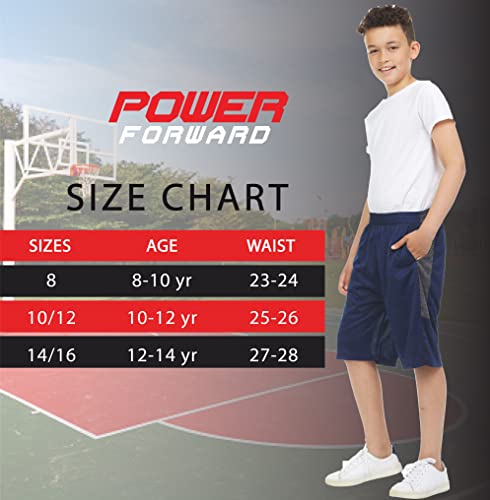 Power Forward 4 Pack: Boys Youth Athletic Active Performance Sports Workout Basketball Lightweight Gym Shorts (14/16, Set D) | The Storepaperoomates Retail Market - Fast Affordable Shopping