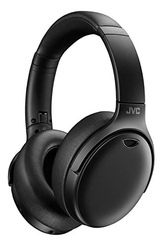 JVC Hybrid Noise Cancelling Wireless Headphones, BT 5.0, 25 Hour Rechargeable Battery, Full Touch Control, Google Assistant Compatible, Automatic Power On, Two-Way Foldable Design – HAS100N (Black)