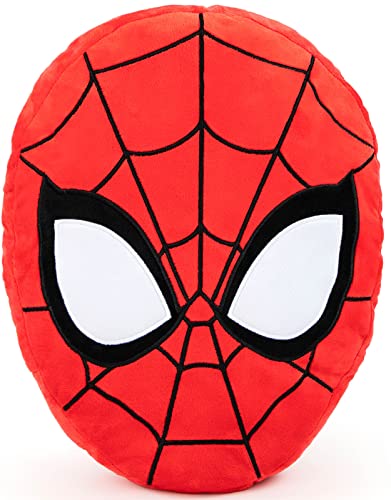 Jay Franco Marvel Spiderman Shaped Decorative Pillow – Kids Super Soft Throw Plush Pillow – Measures 15 Inches (Official Marvel Product)