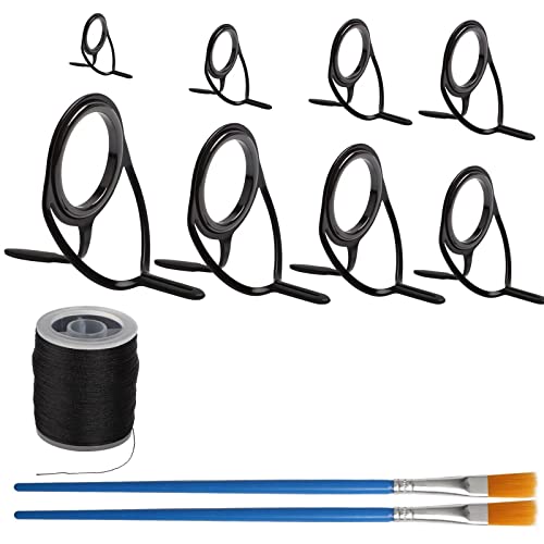 Dovesun Fishing Rod Repair Kit Fishing Rod Guides Rod Nylon Wrapping Thread B-Casting Rod Repair Kit 19PCS