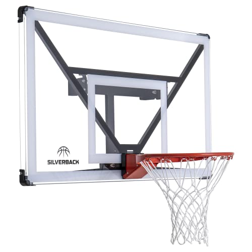 Silverback NXT 54″ Wall Mounted Adjustable-Height and Fixed Basketball Hoop with QuickPlay Design
