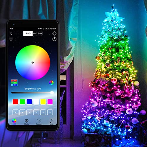 Christmas Mood Decoration Lights String – Holiday Atmosphere Colorful Color Christmas Tree Decoration Lights – Bedroom Christmas Parties Wedding Garden Patio Home Outdoor Decor (10M 100 Lights)