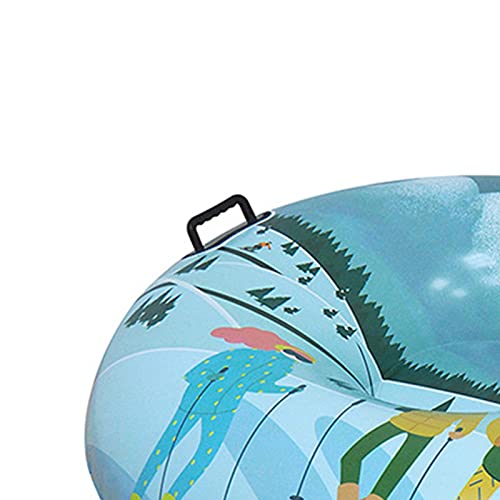 Washranp Inflatable Snow Tubes Sled Snow Toys PVC Cold-Resistant Tear Resistance Round Shape Snowfield Pattern Inflatable Snow Sled for Skiing Snowfield | The Storepaperoomates Retail Market - Fast Affordable Shopping