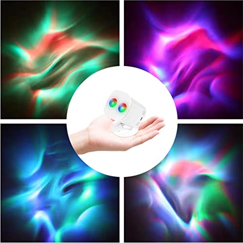 SUNY Mini Party Light RGB Aurora Patterns Light Projector with Remote Control, 3 Colors LED Light Sound Activated Music DJ Party Light for Christmas Festival Club Disco Live Show Home Dance Decoration