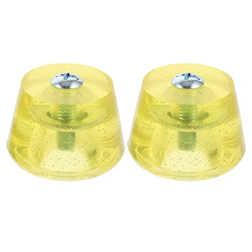 BESPORTBLE 2pcs Roller Skate Toe Stoppers PU Clear Roller Skates Brake with Screw Roller Skates Replacement Kits for Roller Skate (Yellow)