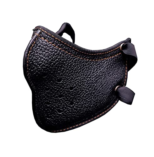 Men’s PU Leather Face Mask Punk Motorcycle Style Riding mask, for Adult Women Men Teens Outdoor Sport Balaclavas Black