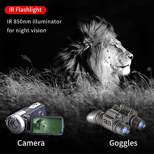 IR Flashlight- 850nm Infrared Illuminator Zoom Night Vision LED Flashlight- Suitable for Camping Night Vision Hunting Coyote Hog Predator Thermal Pig Fox Rat | The Storepaperoomates Retail Market - Fast Affordable Shopping