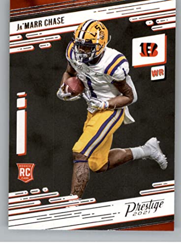 2021 Panini Prestige #212 Ja’Marr Chase RC Rookie Card Cincinnati Bengals Official NFL Football Trading Card in Raw (NM or Better) Condition