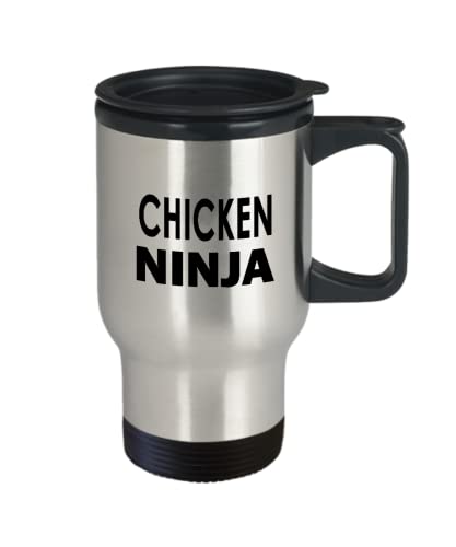 Gifts for Chicken Ninja Lover Travel Mug Insulated Coffee Tumbler – Carnivore White Meat Eater Chicken Farmer Foodie Food Themed Funny Cute Gag Idea | The Storepaperoomates Retail Market - Fast Affordable Shopping