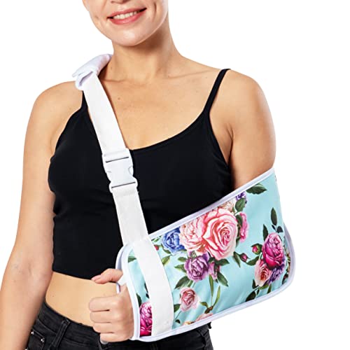 Ledhlth Rose Arm Sling for Women Fashion Flower Sling for Broken Arm Adults Sling for Shoulder Injury Youth Sling for Shoulder Surgery Elbow Wrist Sling for Broken Collarbone