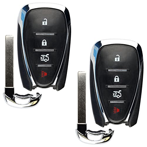 2x Keyless Entry Remote 4btn Key Fob for Chevrolet GMC (HYQ4EA, 433mhz)