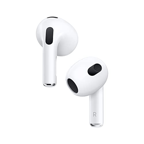 Apple AirPods (3rd Generation) Wireless Earbuds with MagSafe Charging Case. Spatial Audio, Sweat and Water Resistant, Up to 30 Hours of Battery Life. Bluetooth Headphones for iPhone