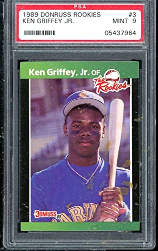 Ken Griffey Jr. Rookie Card 1989 Donruss Rookies #3 PSA 9