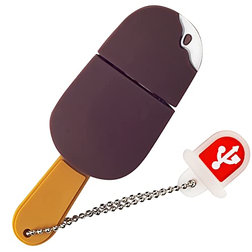 32GB USB Flash Drive Chocolate Popsicle Shaped, BorlterClamp Novelty USB Drive Thumb Drive Memory Stick for External Data Storage