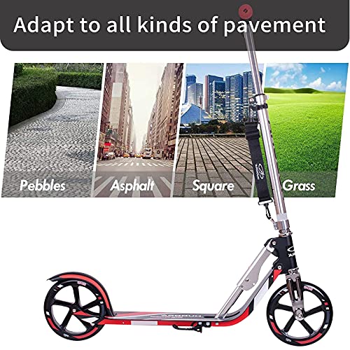 Scooter for Adults – HUDORA Foldable Adult Kick Scooters with Big Wheel Quick-Release Folding System 5 Level Height Adjustable Handlebar Lightweight Aluminum Frame Fold Up Commuter Scooter for Teens | The Storepaperoomates Retail Market - Fast Affordable Shopping