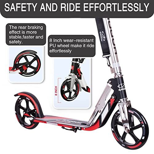 Scooter for Adults – HUDORA Foldable Adult Kick Scooters with Big Wheel Quick-Release Folding System 5 Level Height Adjustable Handlebar Lightweight Aluminum Frame Fold Up Commuter Scooter for Teens | The Storepaperoomates Retail Market - Fast Affordable Shopping