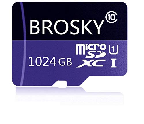 BROSKY Micro SD Card 1TB High Speed Micro SDXC Card Class 10 with SD Adapter for Android Smartphones