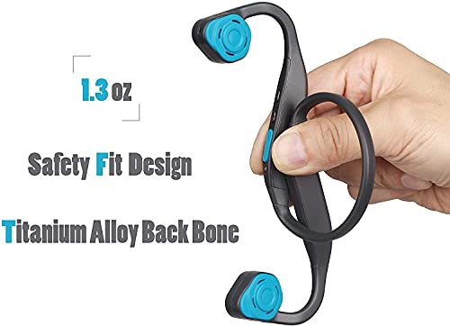 VIDONN Bone Conduction Headphones F1 Sweat Resistant Wireless Earphones for Workouts and Running Bluetooth Headphones with Mic (Grey) | The Storepaperoomates Retail Market - Fast Affordable Shopping