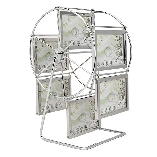 Rotating Ferris Wheel Picture Frame, Metal Picture Photo Frame Wedding Photography Studio Decor, Personalized Family Photo Frame Shows for 5×3.5in Photo